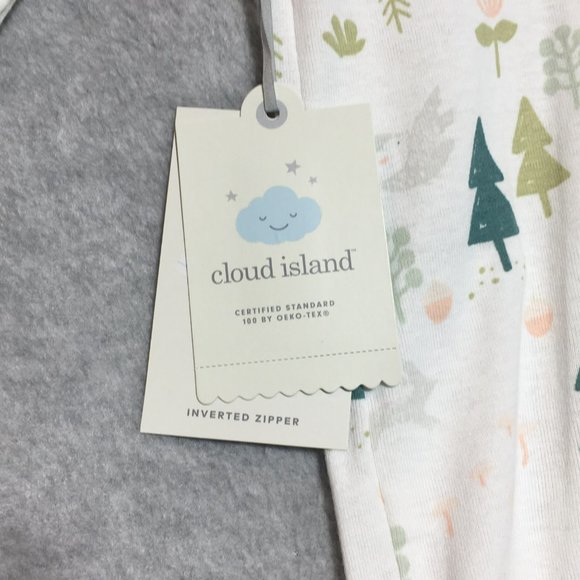 Cloud Island Baby Girl 3pk Sleep N Play 6-9m Footie Pajamas Zip-Up Pink Green - Picture 11 of 12